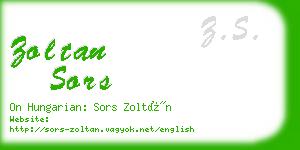 zoltan sors business card